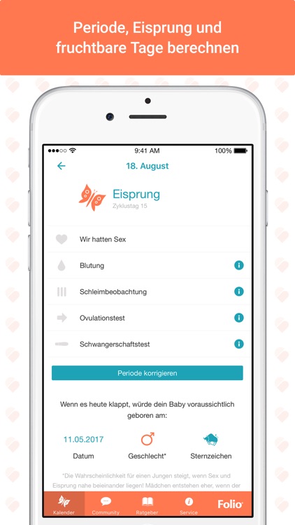 urbia Eisprungkalender - Zyklus & Perioden Tracker