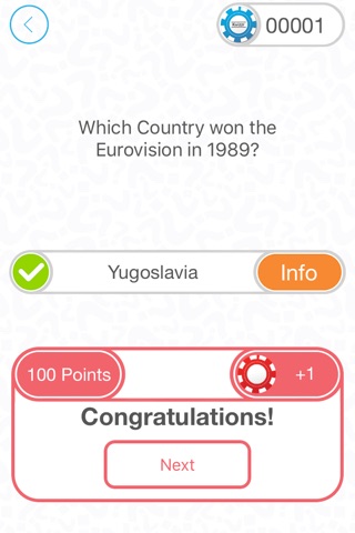 Kwizzr - Text Quiz - Eurovision Edition (hard) screenshot 2