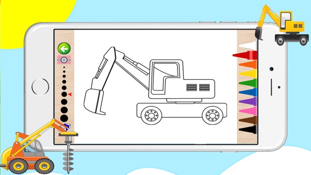 Construction Vehicles Coloring Book - Vehicles for toddlers (圖2)-速報App