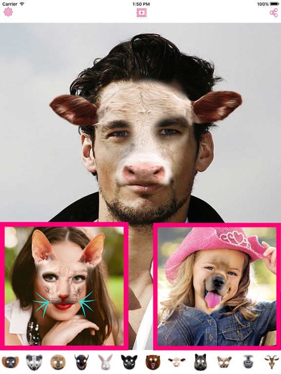 animal face photo sticker booth free funny animals head changer