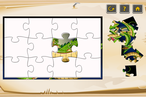 Dino Dragon Battle Jigsaw Puzzles Kids Games Free For Brain Trainning screenshot 2