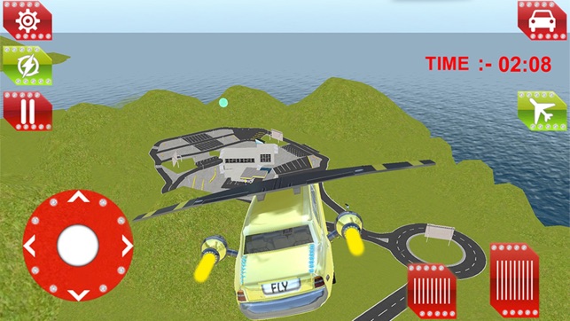 Flying Limo Car Driving 3D Simulator(圖4)-速報App