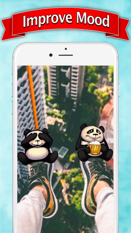 Funny Panda - Cute and Cool stickers for pictures screenshot-3