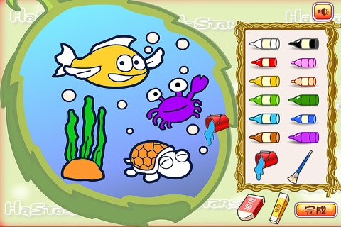 宝贝着色板 - 幼儿画画启蒙，认动物游戏 screenshot 2
