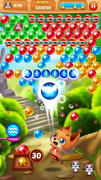 Rescue Witch Kitty Cat Pop - World Bubble Shooter Puzzle screenshot-3