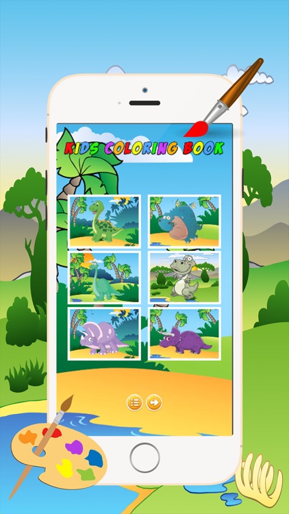 Dinosaur Coloring Book 4 - Drawing and Painting Colorful for kids games free screenshot-3