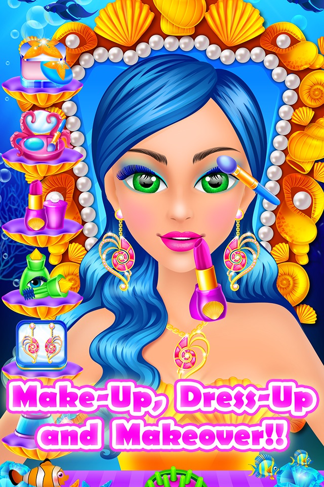 Mermaid Beauty Salon - Makeup & Makeover Kids Game screenshot 3