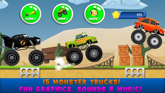 Monster Trucks Kids Racing Game(圖2)-速報App