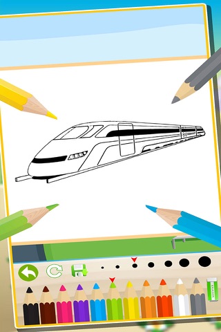 Train & Airplane Printable Coloring Pages For Kids screenshot 3
