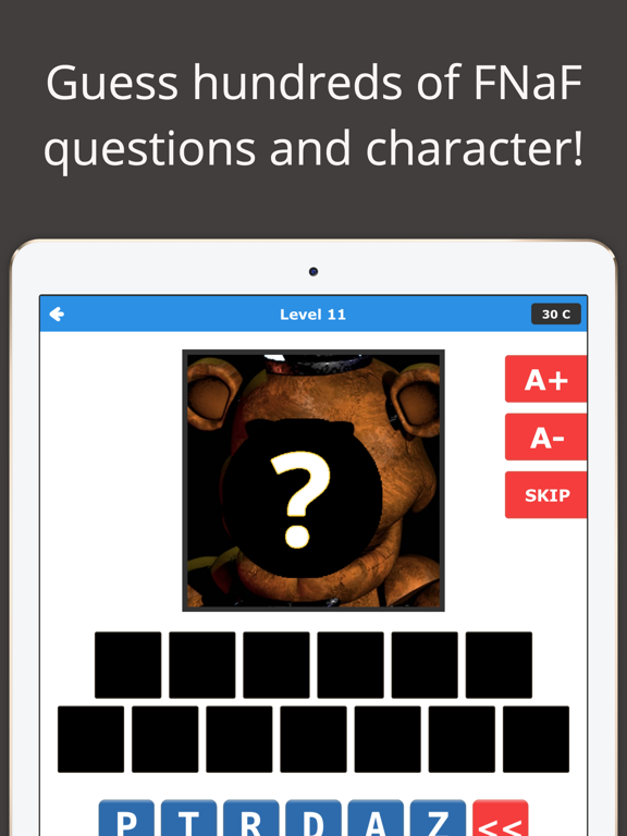 Freddy S Guess Quiz By Jill Ramirez Ios United States - fnaf funtime freddy head 3 letter name roblox generator