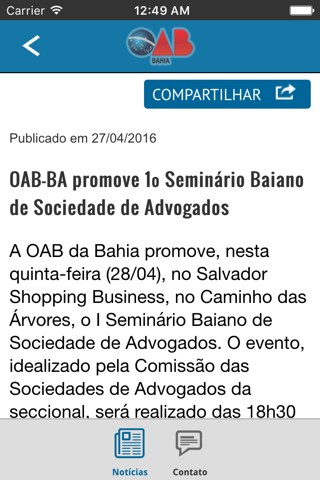 Notícias da OAB Bahia screenshot 2