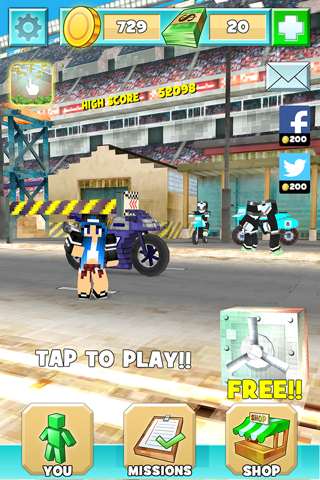 Block Motos | Dirt Bike Races screenshot 2