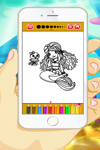 Mermaid Coloring Book -  Educational Color and  Paint Games Free For kids and Toddlers screenshot 3