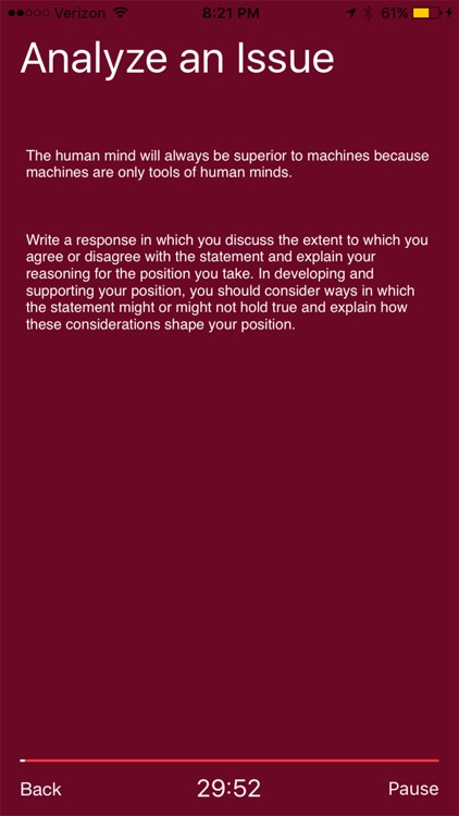 GRE Essay Practice Tool