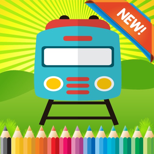 train coloring pages games cool