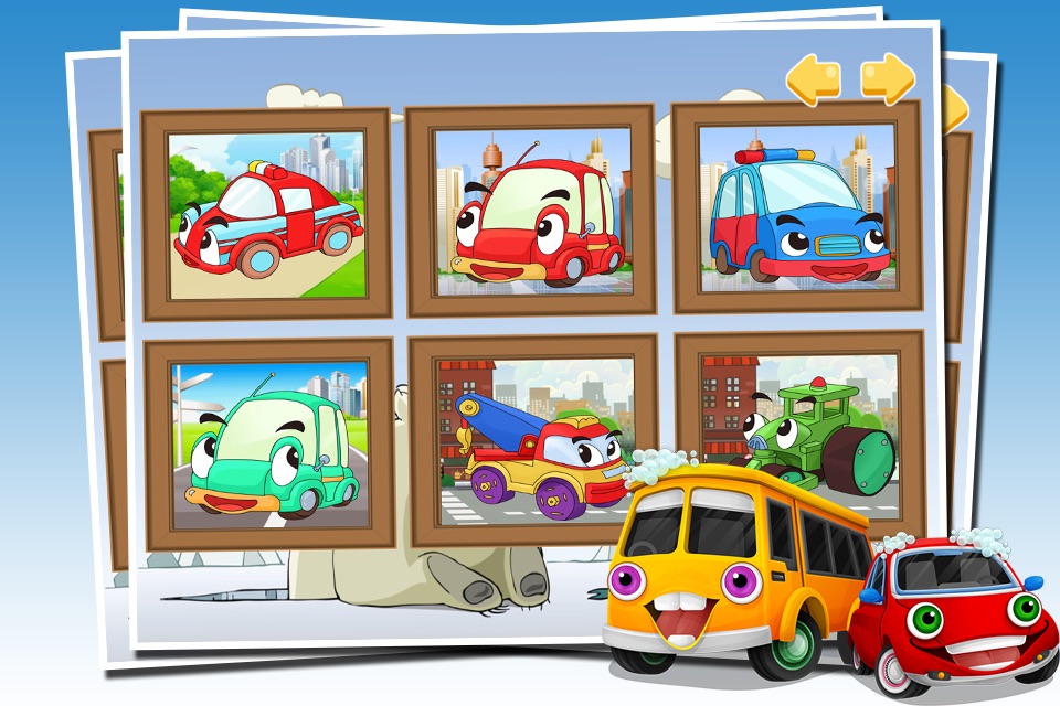 Car puzzle game - Learning for toddlers and children boys free educational with trucks and vehicles screenshot 4