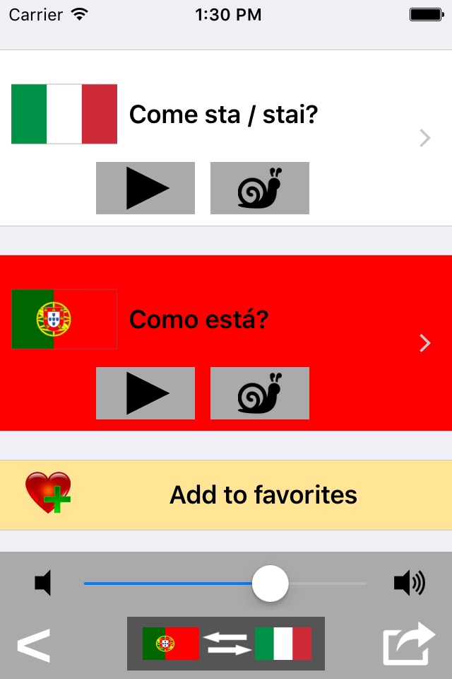 Portuguese / Italian Talking Phrasebook Translator Dictionary - Multiphrasebook screenshot 4