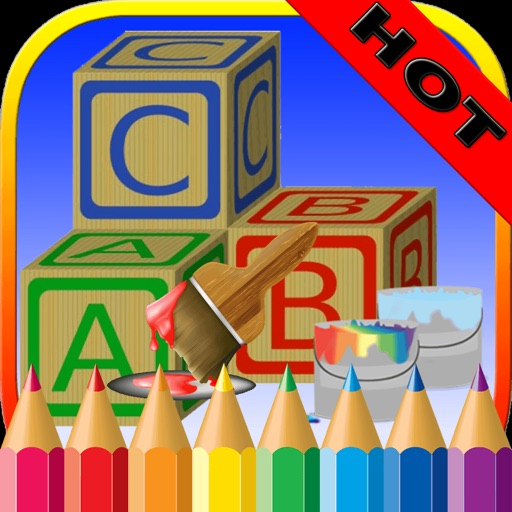 ABC Alphabets Coloring Book - Drawing Pages and Painting Educational Learning skill Games For Kid & Toddler Icon
