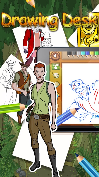 Drawing Desk Temple Run : Draw and Paint  Coloring Books Edition Free