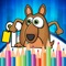 Coloring Book Animals Pages Game for Kindergarten