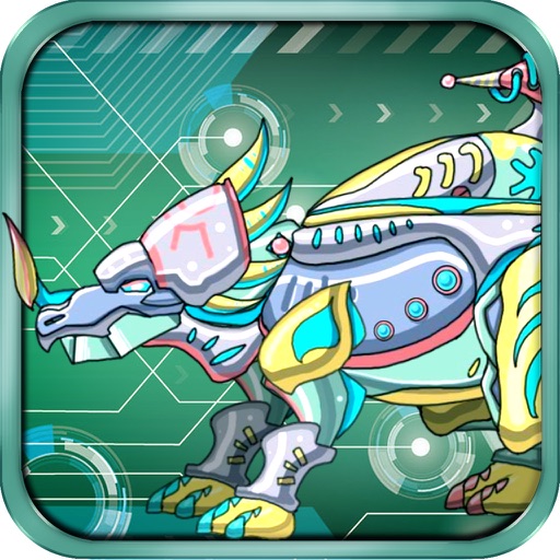 Dinosaur Wars: children's toys, dinosaurs of the Jurassic and the future of machine warriors-Triceratops icon