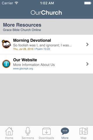 Grace Bible Church of Moorpark screenshot 4