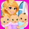 Newborn Baby Triplets & Mommy Care is a fun game with over 8 Games total where you can take care and multitask taking care of 3 babies at once at both the clinic, the surgeon's office to prep for surgery at the hospital, and then take care of the triplets at home with so much to do