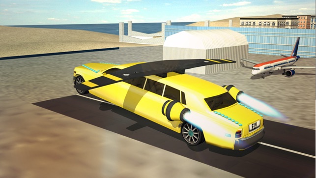 Flying Limo Car Driving Simulator 2016(圖2)-速報App