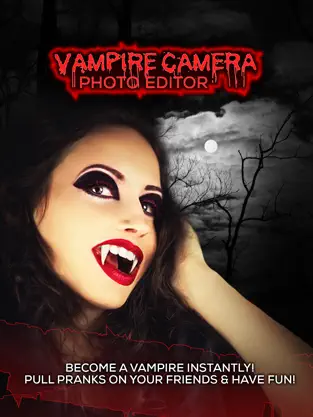 Screenshot 1 Vampiros cámara foto redactor - Engaño personas con disfraz burla asustadizo iphone