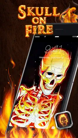 Game screenshot Skull on Fire Wallpapers – Cool Background Pictures and Scary Lock Screen Theme.s apk