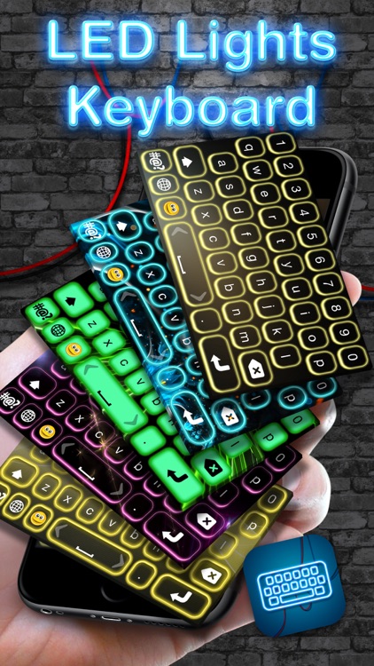 LED Lights Keyboard – Glow.ing Neon Keyboards Theme.s and Color.ful Fonts for iPhone