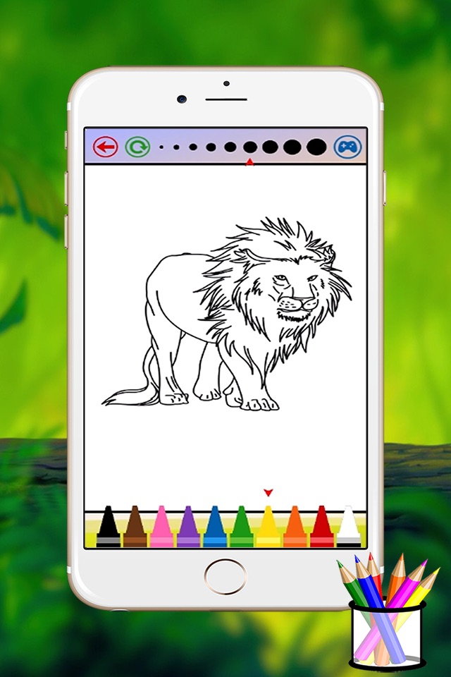 lion coloring book screenshot 3