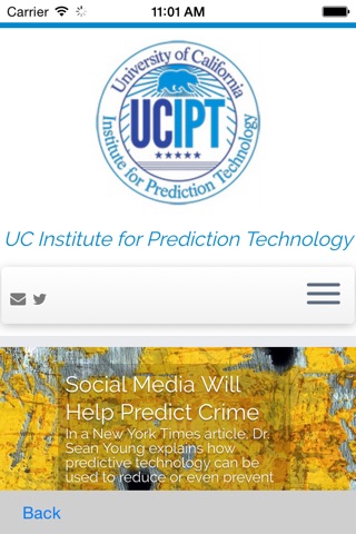 UC Institute for Prediction Technology screenshot 2