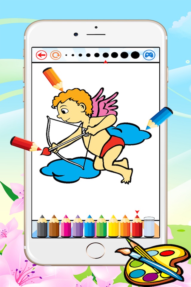 Valentine Day Coloring Book - All In 1 Drawing, Paint And Color Games HD For Good Kid screenshot 3