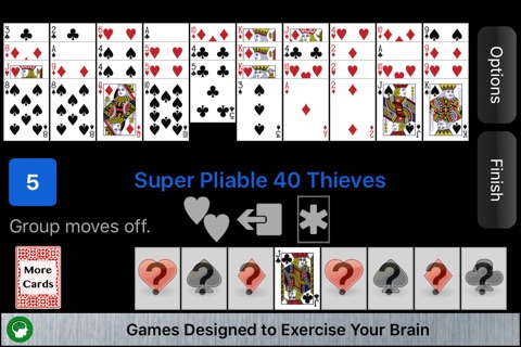 Pliable 40 Thieves Solitaire screenshot 4