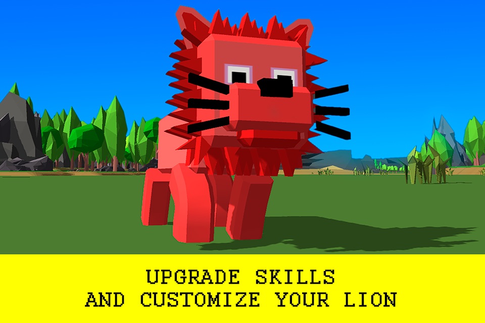 Cube Lion Survival Simulator Free screenshot 3