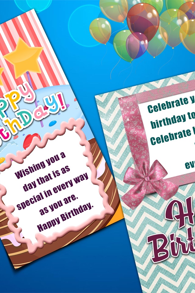 Virtual B-day Card Make.r – Wish Happy Birthday with Decorative Background and Colorful Text screenshot 3