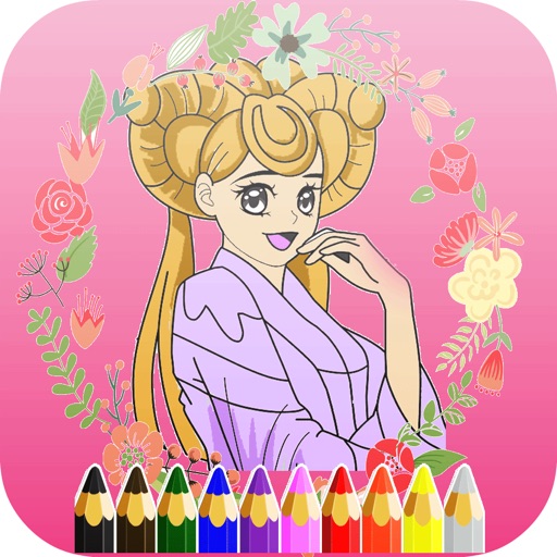 Games Princess Coloring Page : Painting For Kids Free Icon