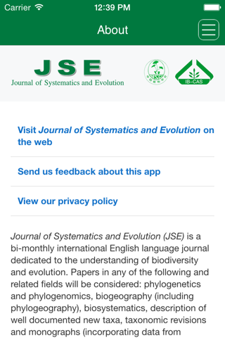 Journal of Systematics and Evolution screenshot 3