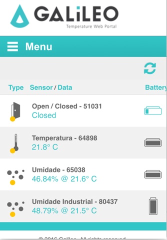 Galileo Sensor Portal screenshot 2