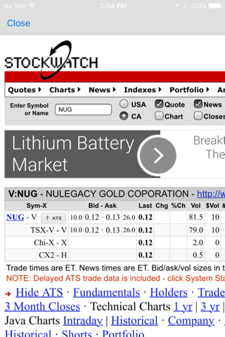 Stockwatch Daily screenshot 2