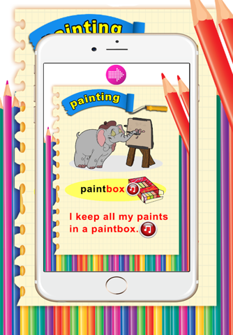 Learn English Vocabulary painting : free learning Education for kids screenshot 2