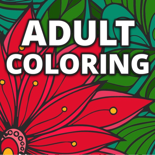 Flower Coloring Book For Adults: Free Adult Coloring Pages - Relaxation Stress Relief Color Therapy Games icon