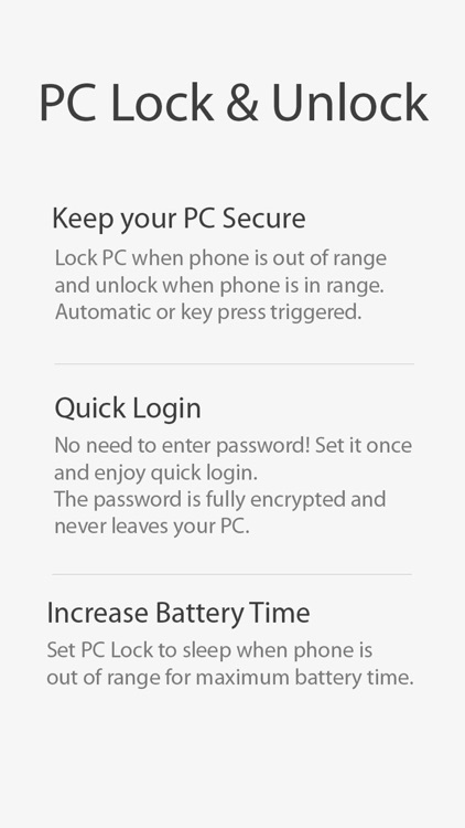PC Lock - Unlock & Lock your PC