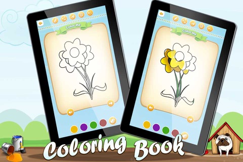 Coloring Book for Kids Flowers Free screenshot 2