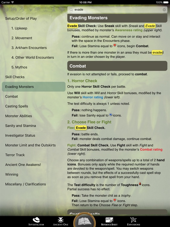 Game Assistant for Arkham Horror