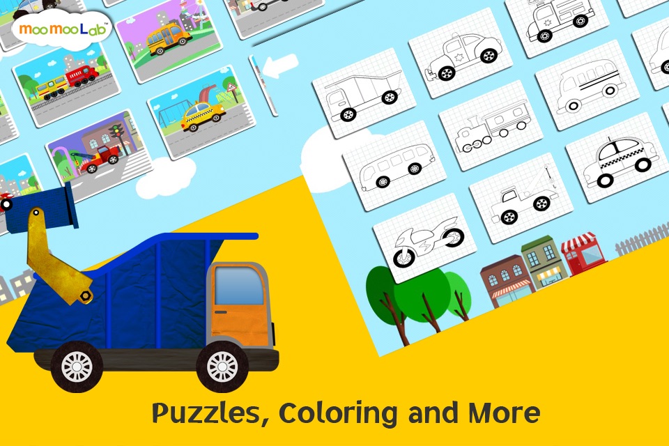 Car and Truck - Puzzles, Games, Coloring Activities for Kids and Toddlers Full Version by Moo Moo Lab screenshot 4