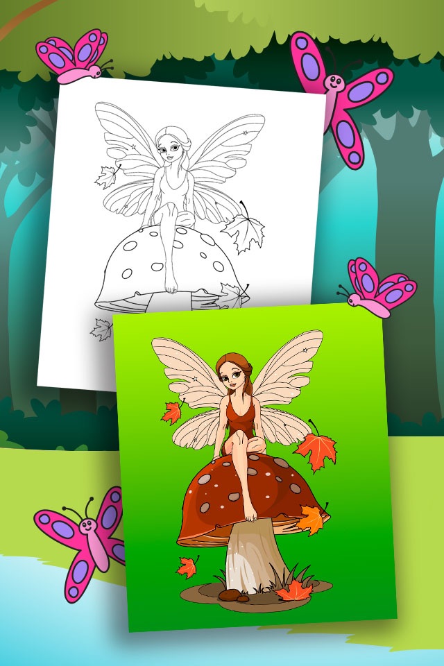 Magic Fairy Coloring Book screenshot 3