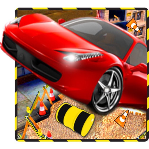 Roof Top Jump Crazy Racing Car Icon