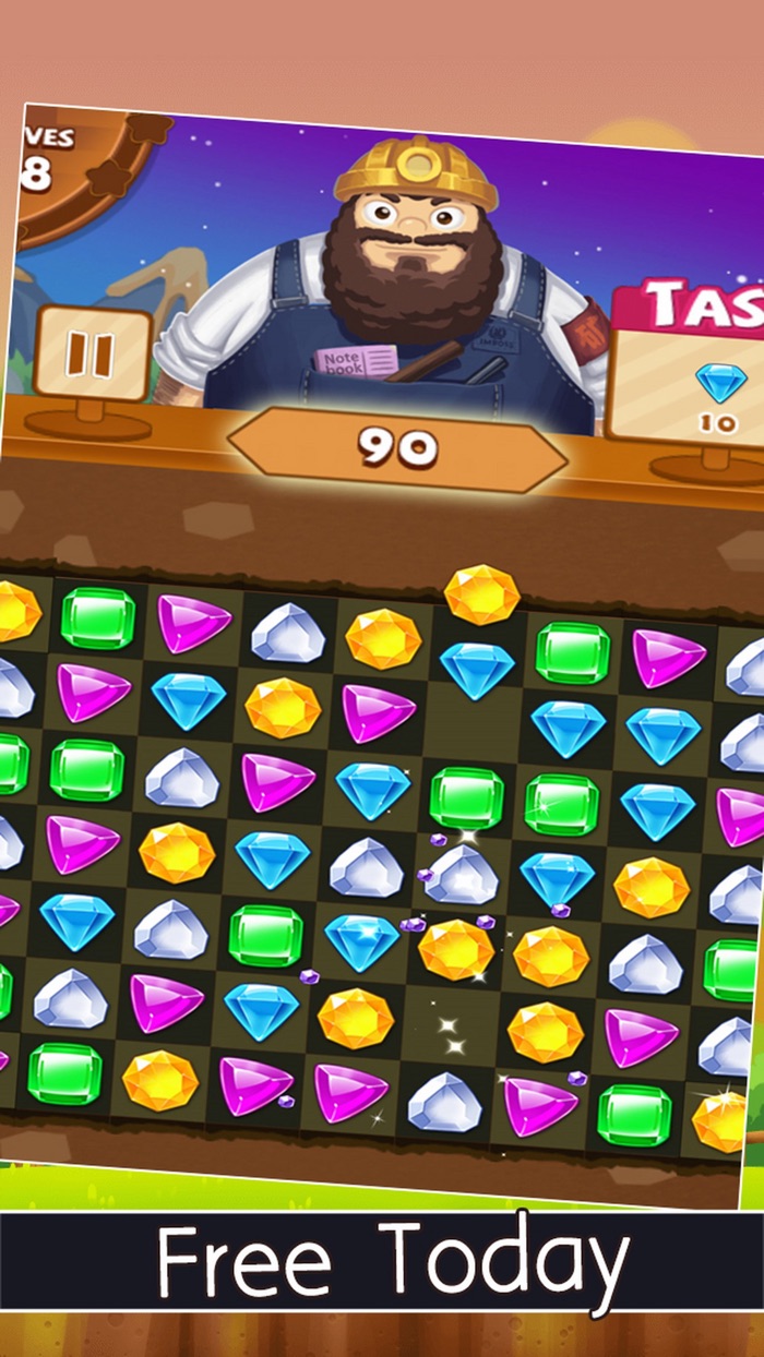 Jewel Smash Hunter Mania - Jewels match 3 Edition